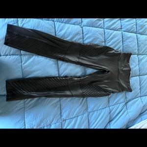 Spanx black moto large leggings-worn maybe twice. They are too big for me!